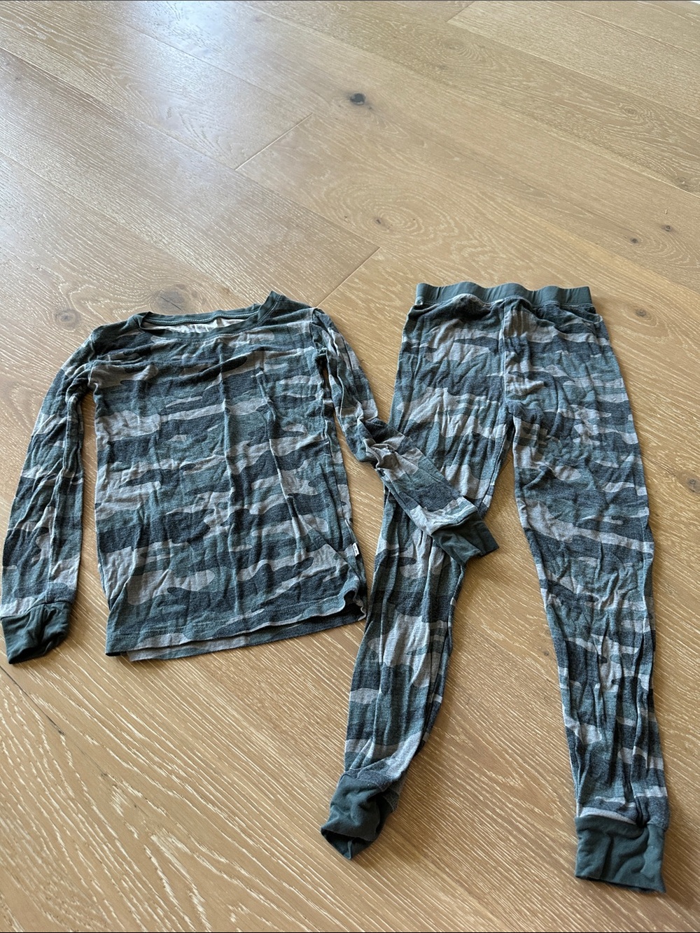 Little Sleepies Kids Camouflage Long-Sleeve Pajama Set - Green Camo
